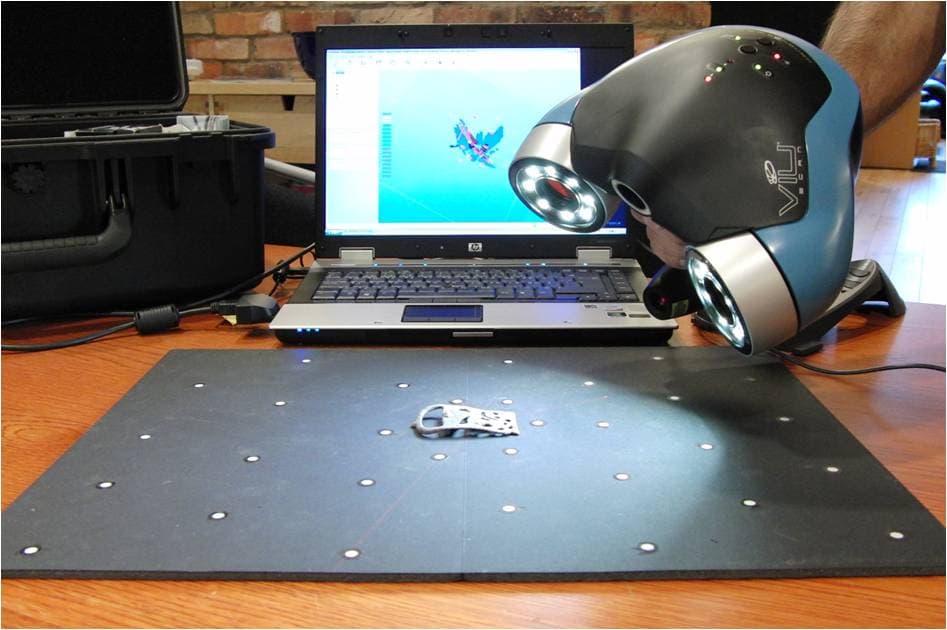 Diseño de componentes mediante ingeniería inversa y escáner 3D escáner 3d profesional