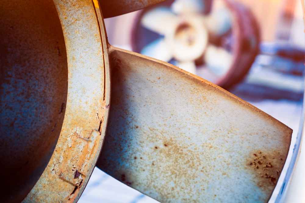 Cómo se realiza la investigación de un fallo industrial paso a paso Detalle de corrosión en pieza metálica asociada a un fallo de materiales en entorno industrial