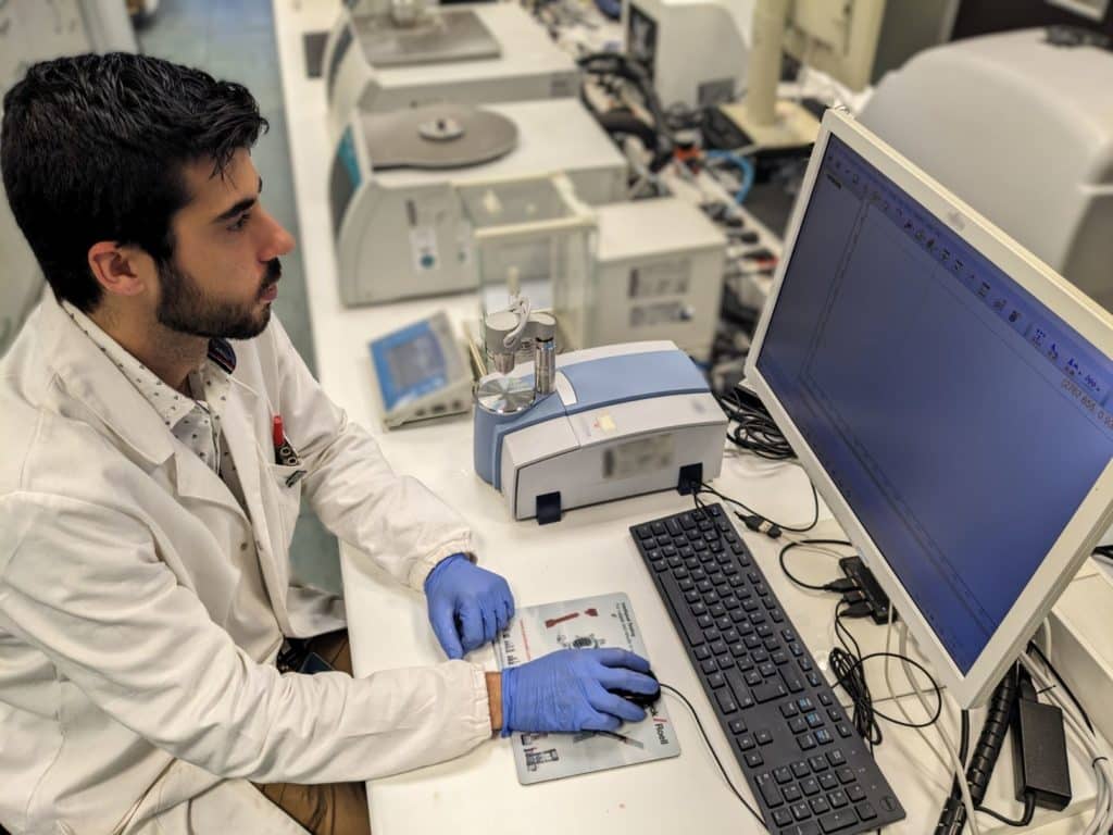 How to replicate a component when no technical drawings exist Material analysis equipment used to identify the composition of a component before replicating it