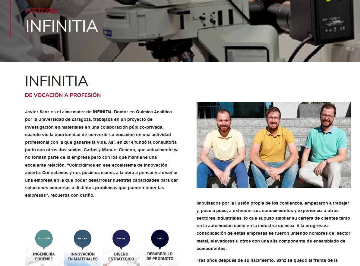 HISTORIA INFINITIA. INFINITIA, DE VOCACIÓN A PROFESIÓN HISTORIA INFINITIA. INFINITIA, DE VOCACIÓN A PROFESIÓN