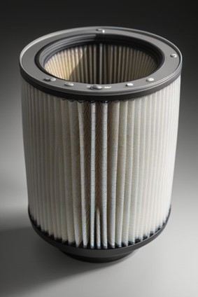 Ingeniería inversa y análisis de contaminantes en filtros de aire para prevenir el desgaste prematuro Filtro de aire industrial estudiado mediante ingeniería inversa y análisis de contaminantes para identificar la causa raíz del desgaste prematuro.