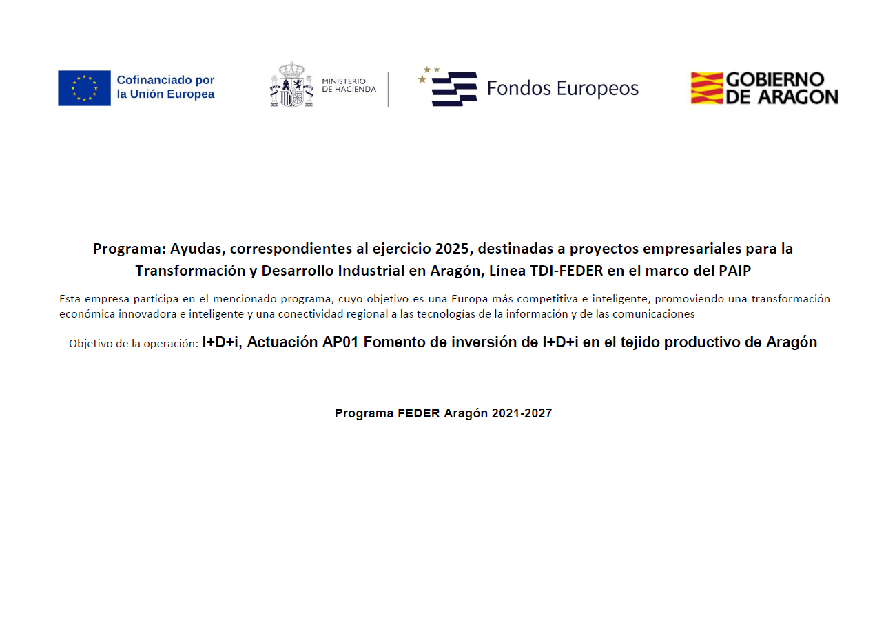 Programa FEDER Aragón 2021-2027. Línea TDI-FEDER en el marco del PAIP Programa FEDER Aragón 2021-2027. Línea TDI-FEDER en el marco del PAIP
