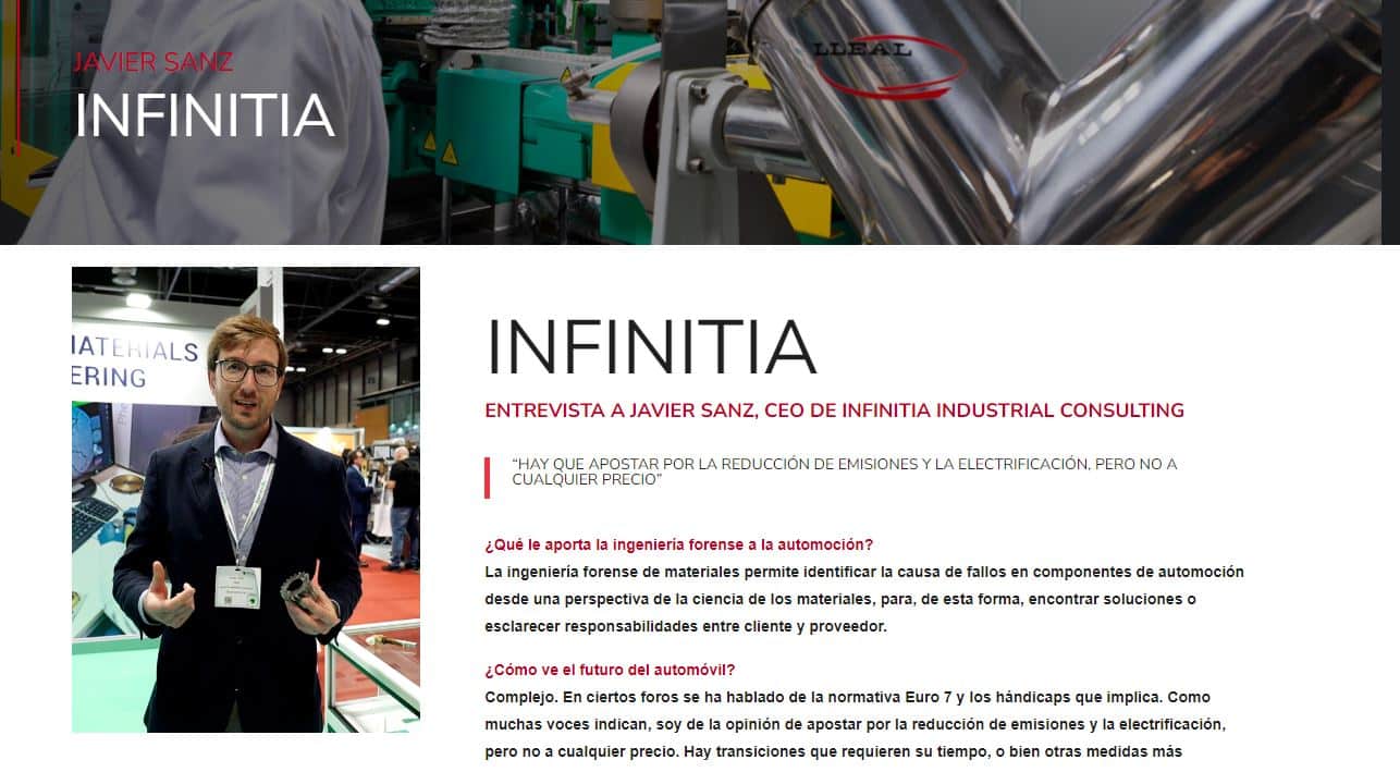 ENTREVISTA A JAVIER SANZ, CEO DE INFINITIA INDUSTRIAL CONSULTING ENTREVISTA A JAVIER SANZ, CEO DE INFINITIA INDUSTRIAL CONSULTING